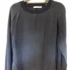 Vince Blue Silk Blouse Size S